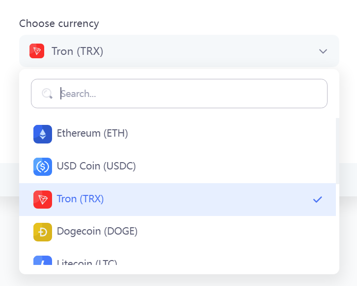 ETH나 TRX로 충전하는 것을 추천합니다. 속도가 빠르고 요금률이 낮습니다.