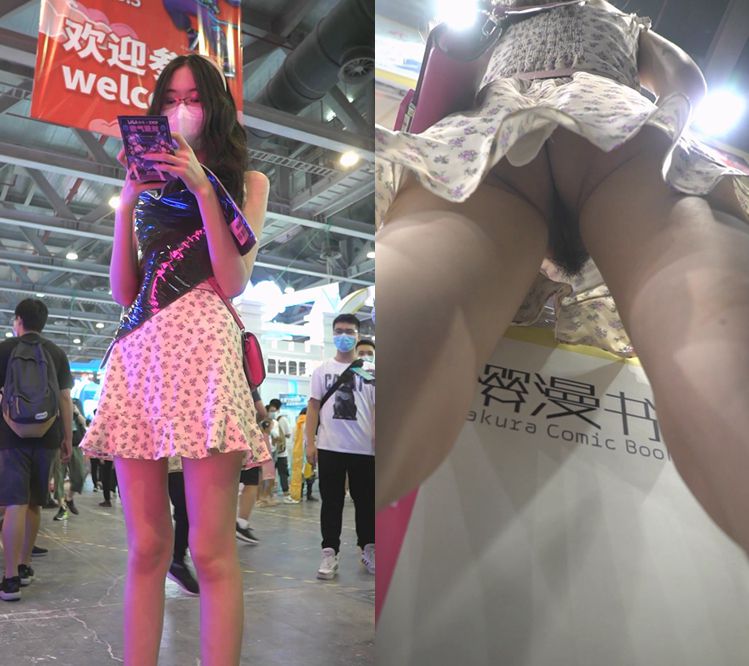 속옷을 입지 않은 여자 아이를 몰래 찍다